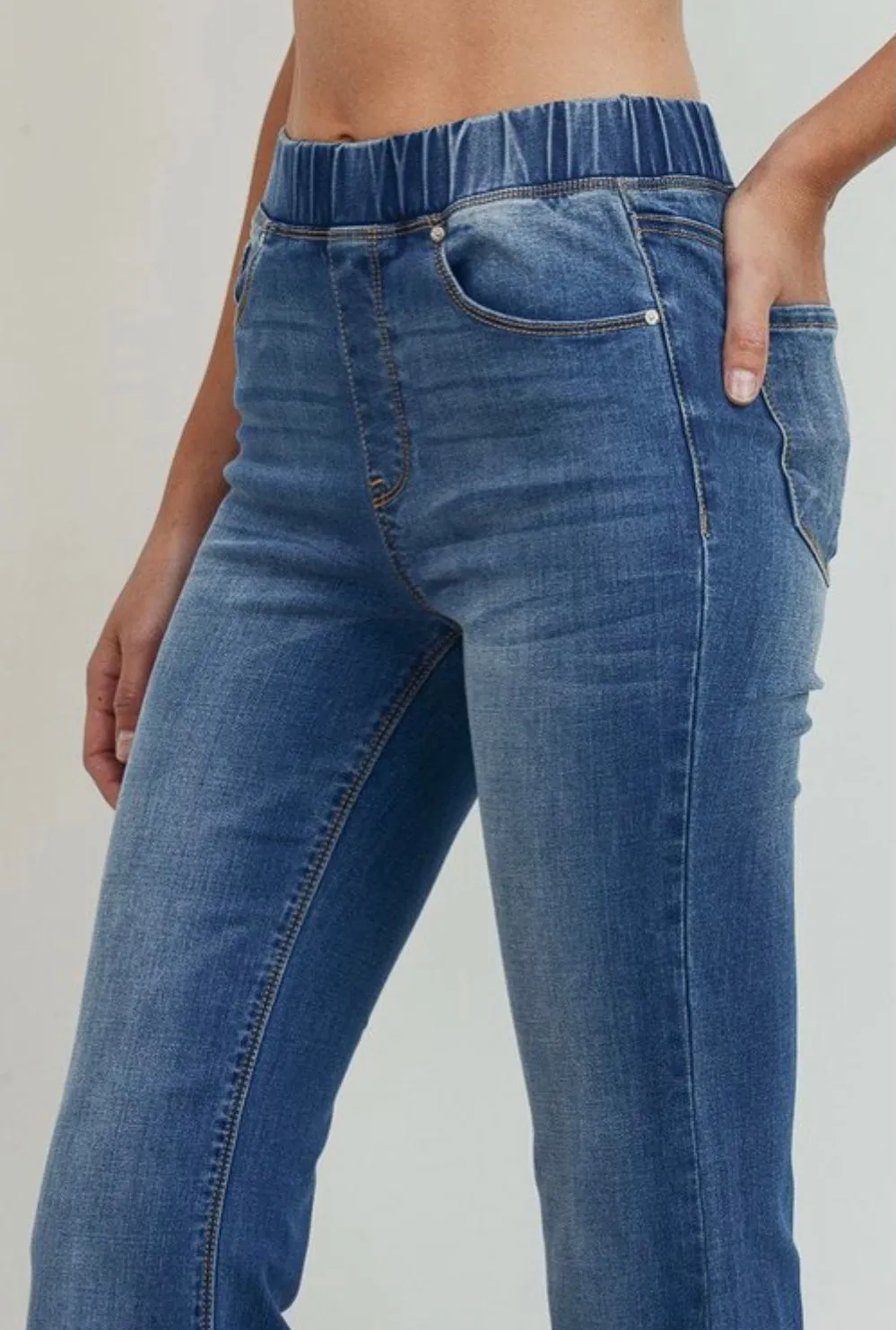 Nina Denim Medium Wash Flare Jeans
