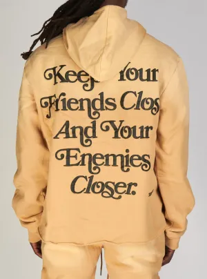 NME NYC Hoodie Fading Damien (Taupe Wash)