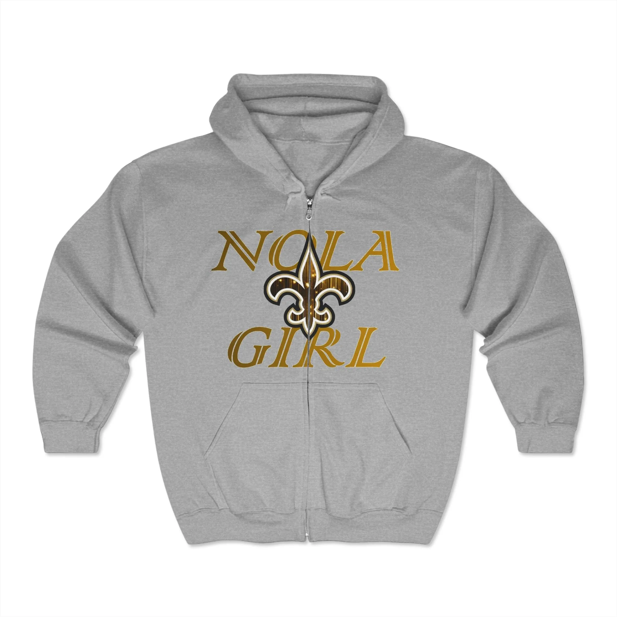 NOLA GIRL Heavy Blend Full Zip Hooded Sweatshirt