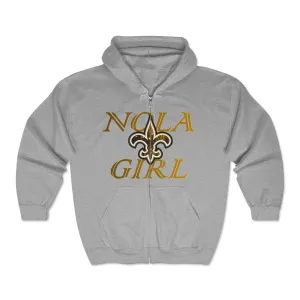 NOLA GIRL Heavy Blend Full Zip Hooded Sweatshirt