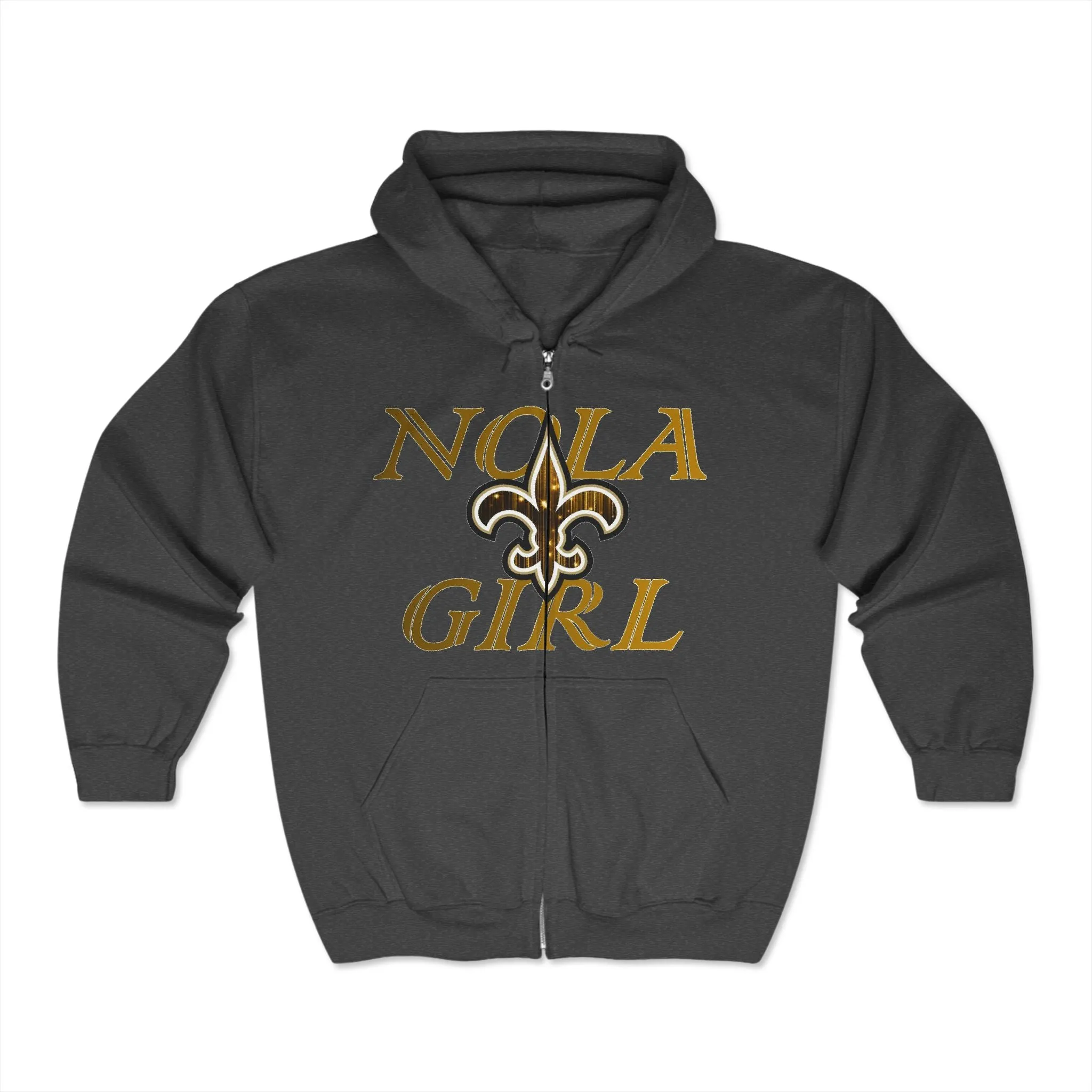 NOLA GIRL Heavy Blend Full Zip Hooded Sweatshirt