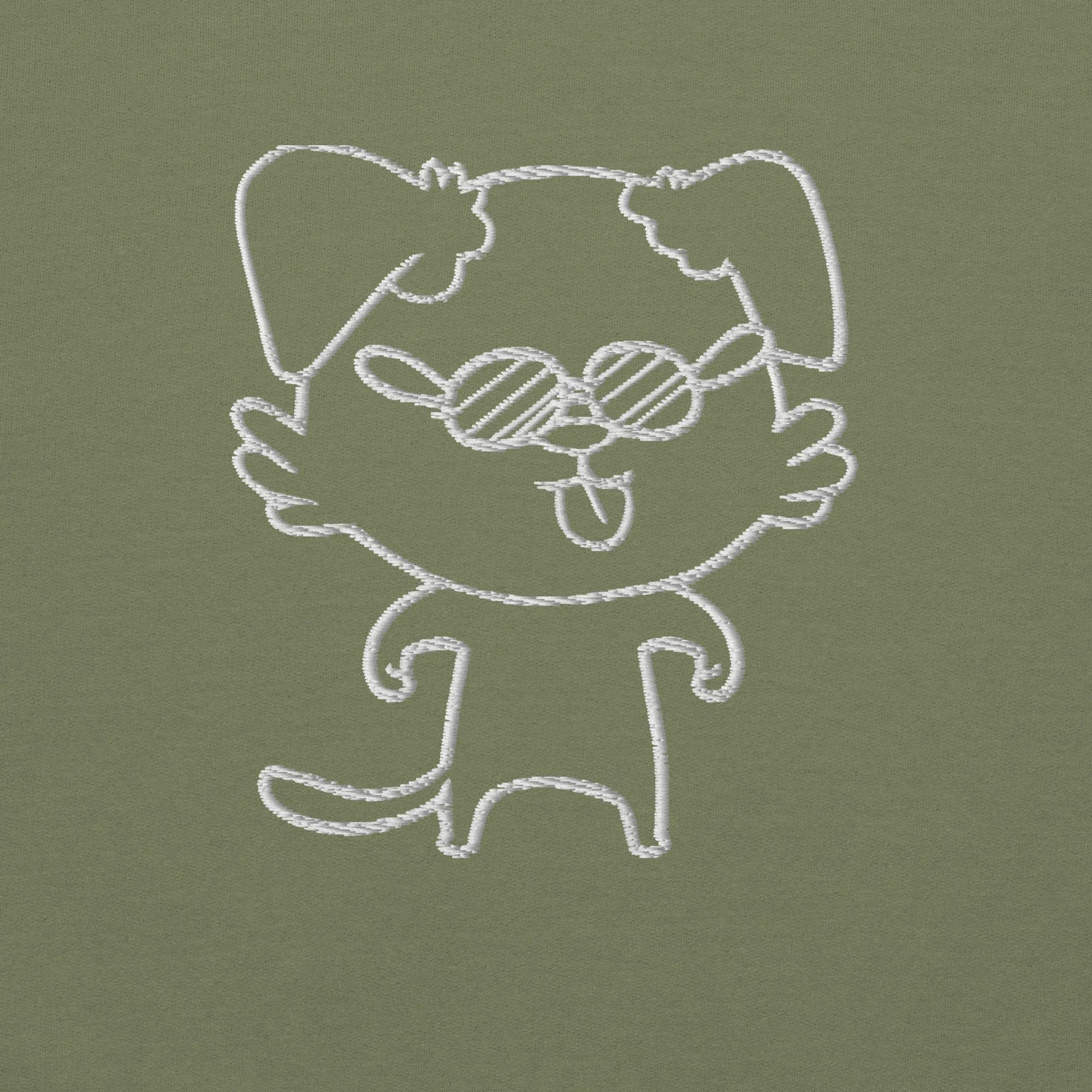 NOT THE LITTLE GUY Collection Mascot Embroidered Hoodie