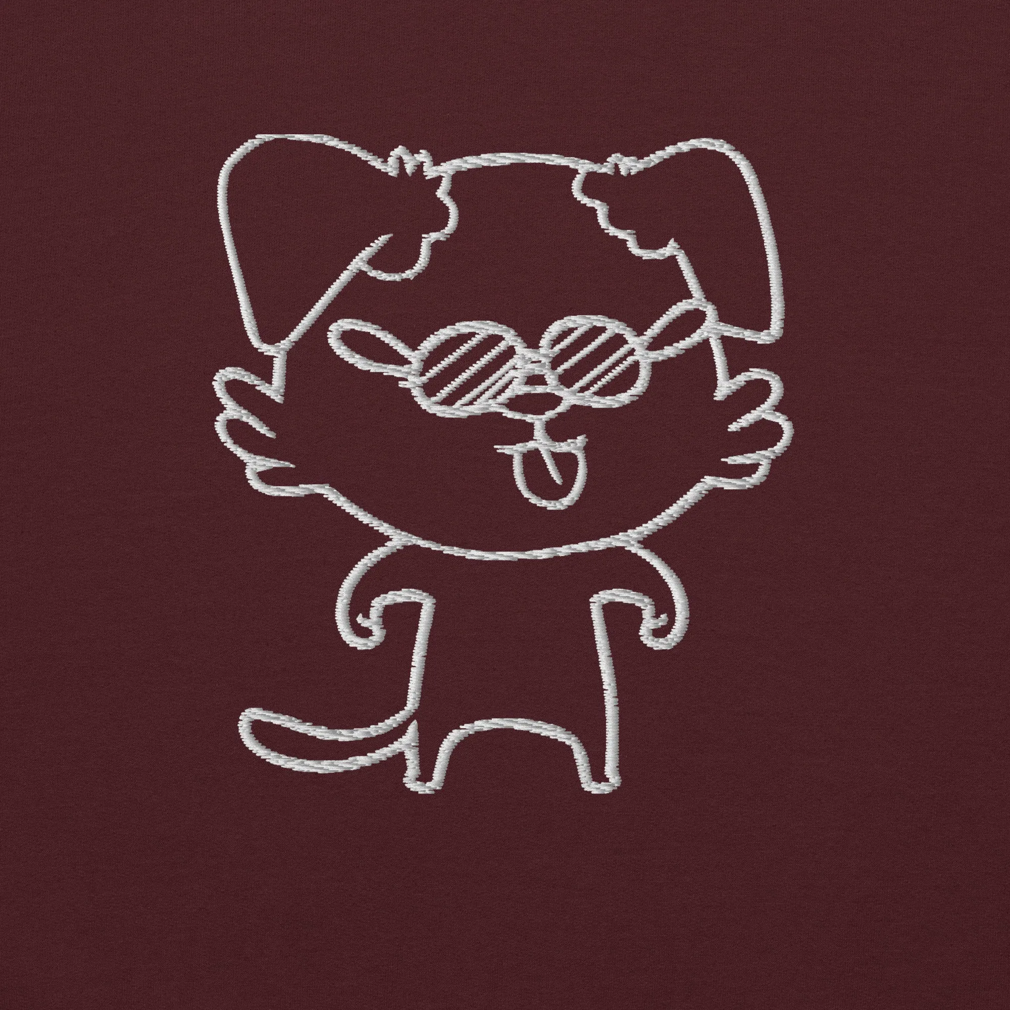 NOT THE LITTLE GUY Collection Mascot Embroidered Hoodie