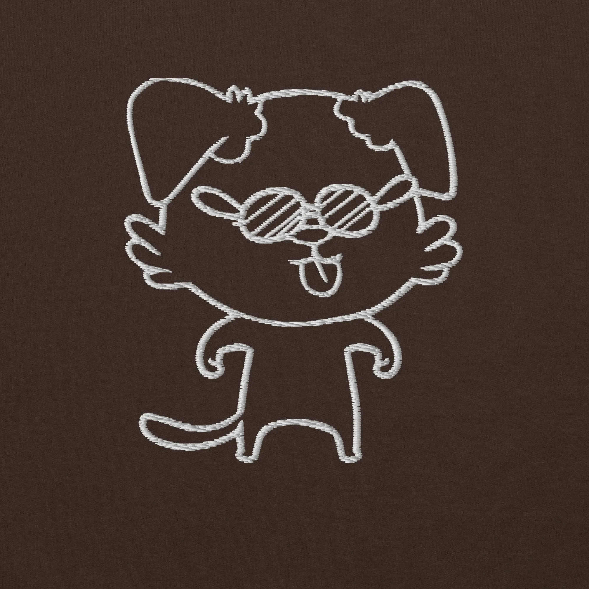 NOT THE LITTLE GUY Collection Mascot Embroidered Hoodie