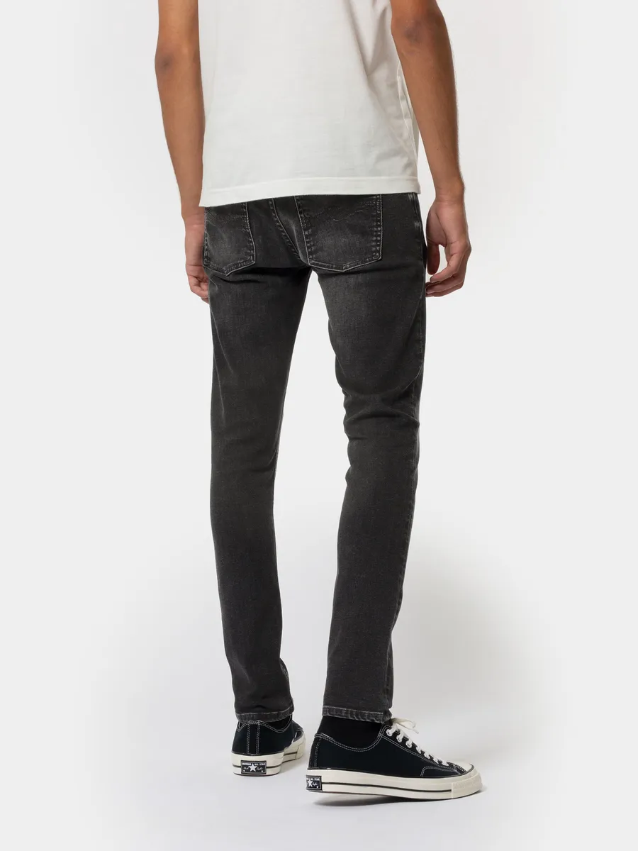 【Nudie Jeans】低腰窄版貼身 超彈性丹寧褲／12.75oz／Skinny Lin Worn Black