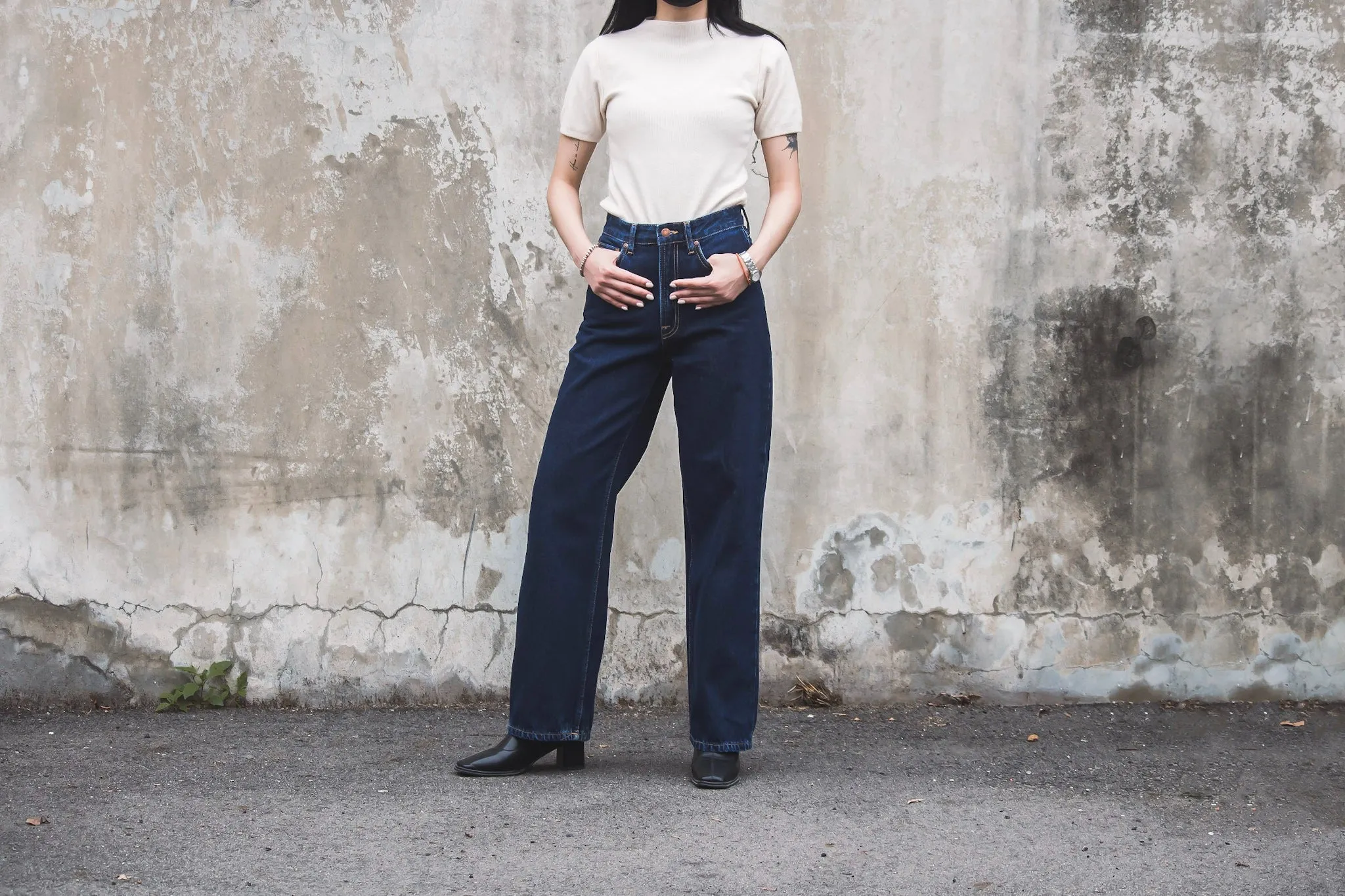 【Nudie Jeans】女版高腰寬直筒褲 / Clean Eileen Heavy Rinse