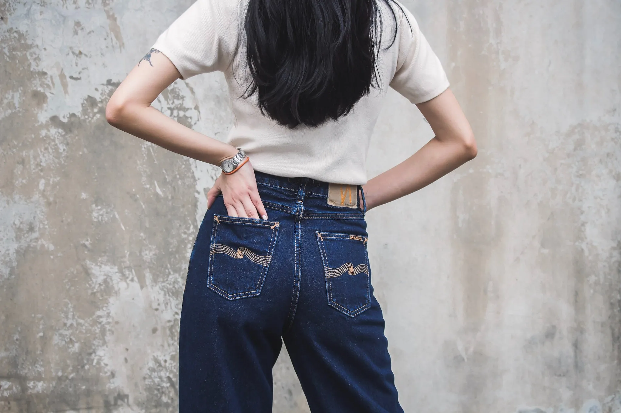 【Nudie Jeans】女版高腰寬直筒褲 / Clean Eileen Heavy Rinse