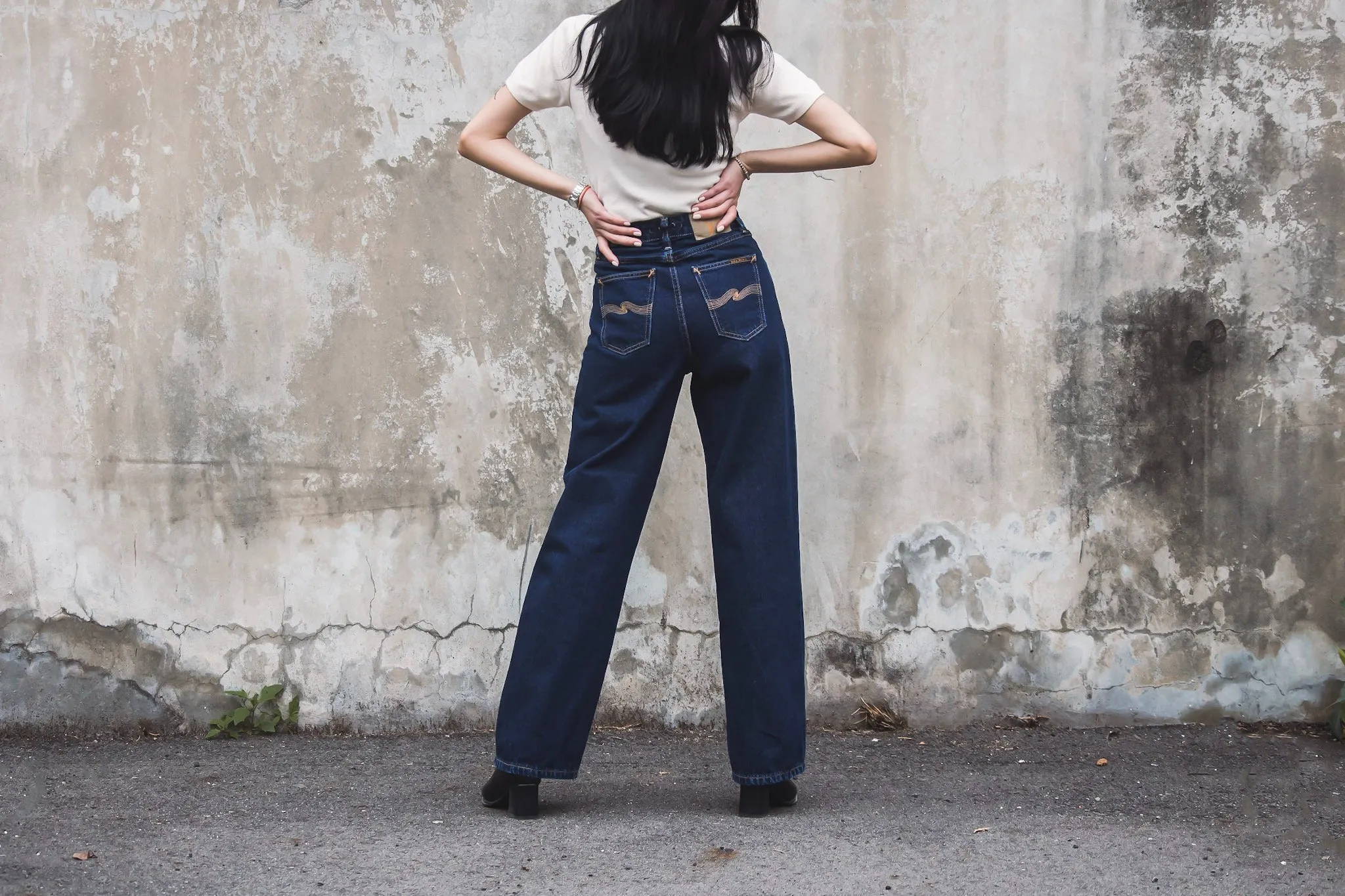 【Nudie Jeans】女版高腰寬直筒褲 / Clean Eileen Heavy Rinse