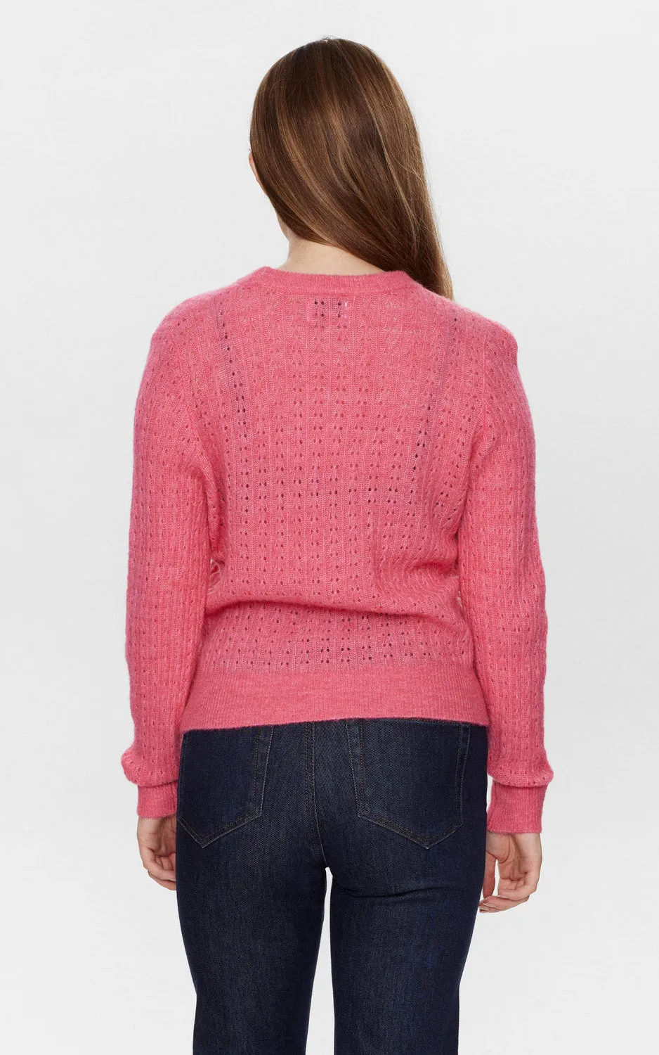 Nuriette Pointelle Pullover Camellia Rose