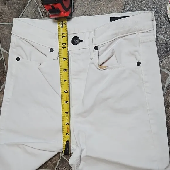 NWOT Rag &amp; Bone Cigarette Jeans Waterbury Buttons Sz 25 in White