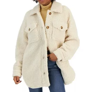 NWT ANDREE By Unit Cream Button-Up Fleece Teddy Jacket. Size 2X.