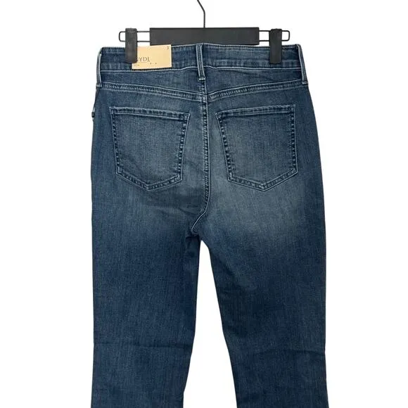 NWT NYDJ Sheri High Waist Slim Straight Leg Jeans in Landslide Medium Wash Sz 2