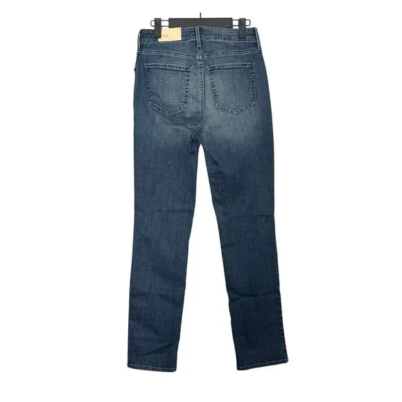 NWT NYDJ Sheri High Waist Slim Straight Leg Jeans in Landslide Medium Wash Sz 2