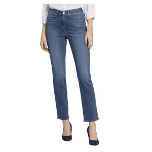 NWT NYDJ Sheri High Waist Slim Straight Leg Jeans in Landslide Medium Wash Sz 2