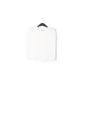 Off-white sleeveless knitted sweater