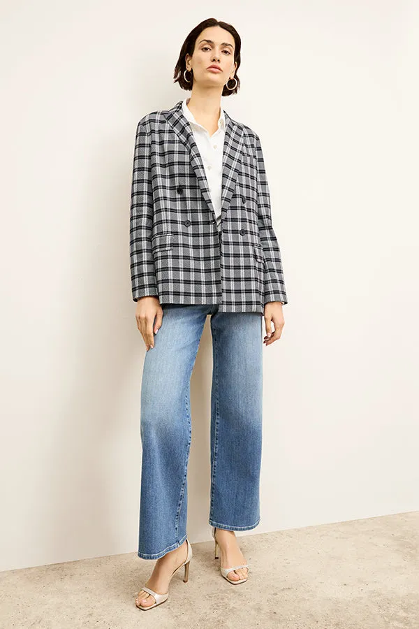 O'Hara Boyfriend Blazer - Knit Suiting :: Checkmate