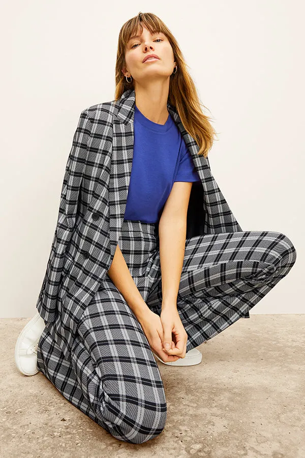 O'Hara Boyfriend Blazer - Knit Suiting :: Checkmate