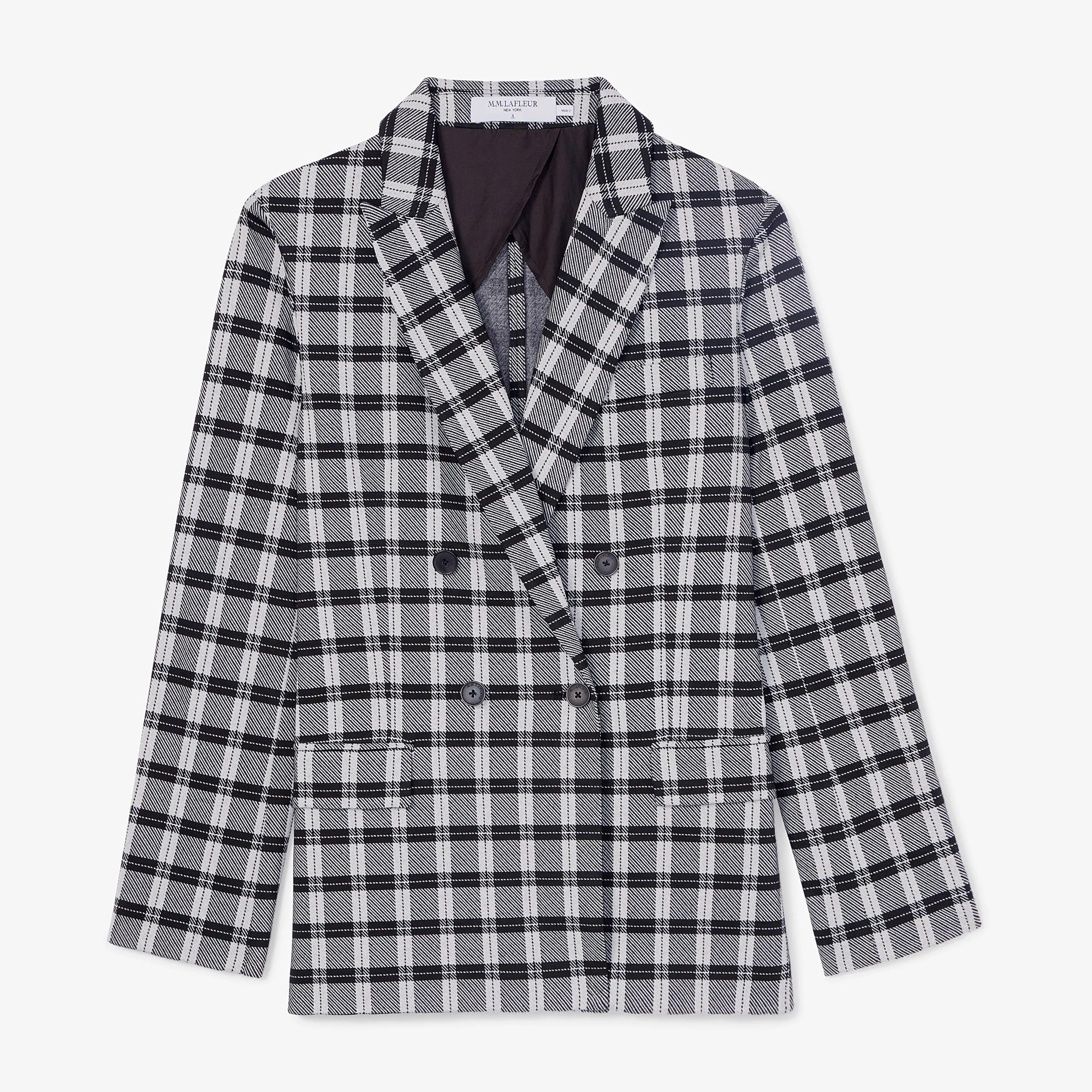 O'Hara Boyfriend Blazer - Knit Suiting :: Checkmate