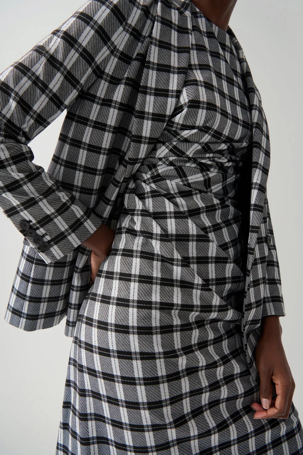 O'Hara Boyfriend Blazer - Knit Suiting :: Checkmate
