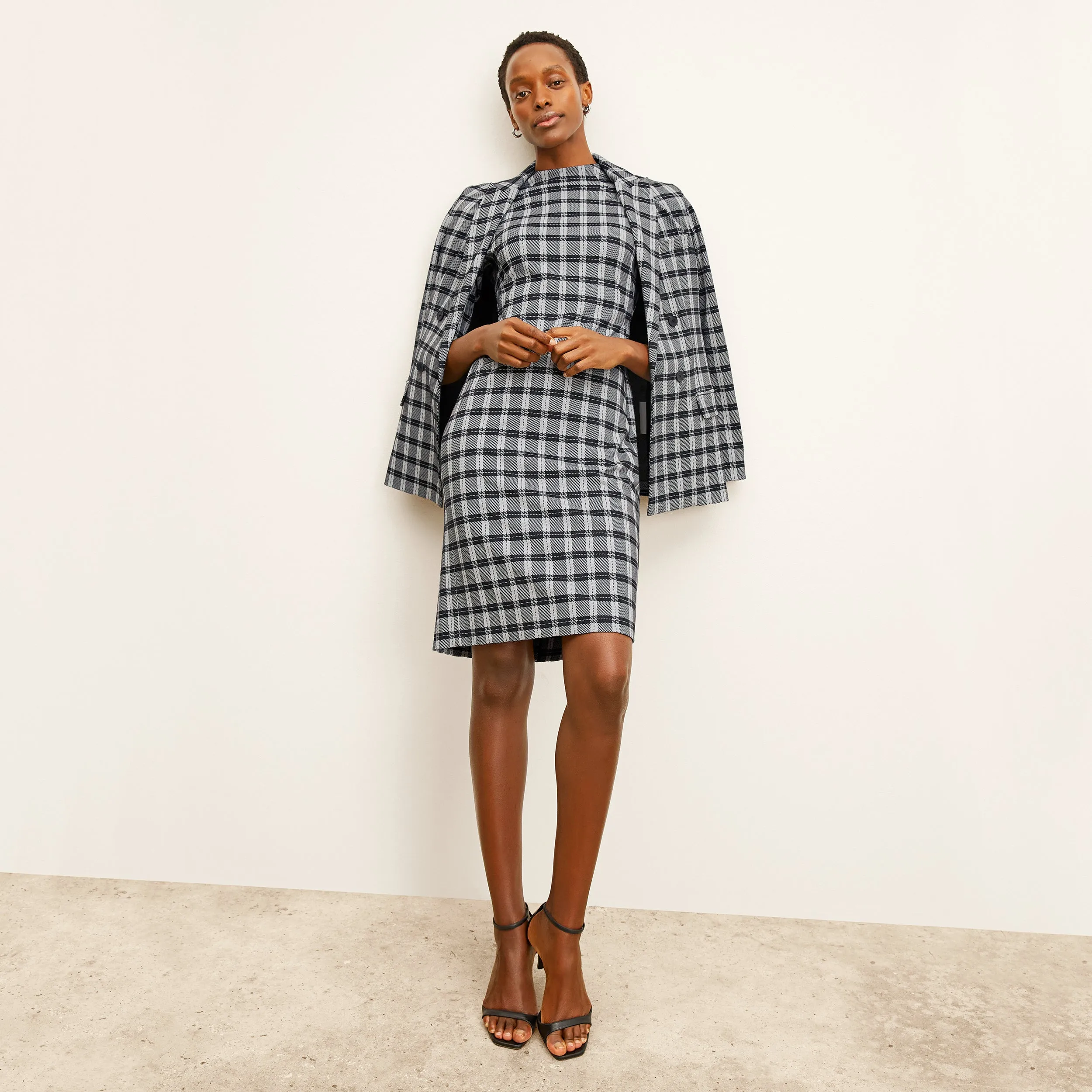 O'Hara Boyfriend Blazer - Knit Suiting :: Checkmate