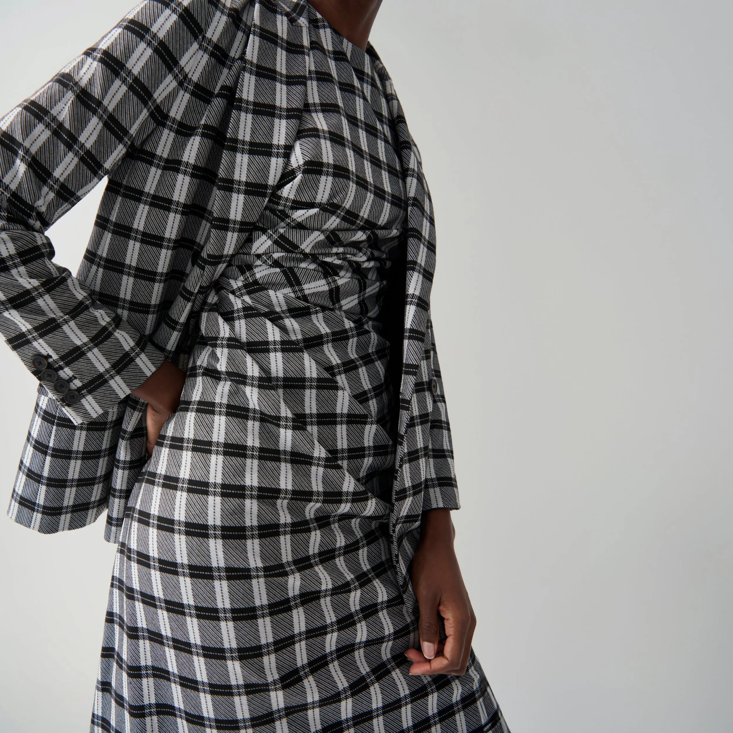 O'Hara Boyfriend Blazer - Knit Suiting :: Checkmate