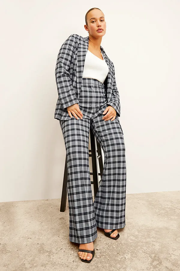 O'Hara Boyfriend Blazer - Knit Suiting :: Checkmate