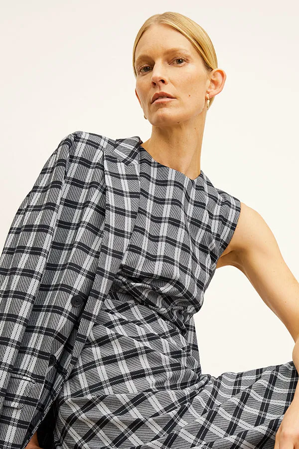 O'Hara Boyfriend Blazer - Knit Suiting :: Checkmate