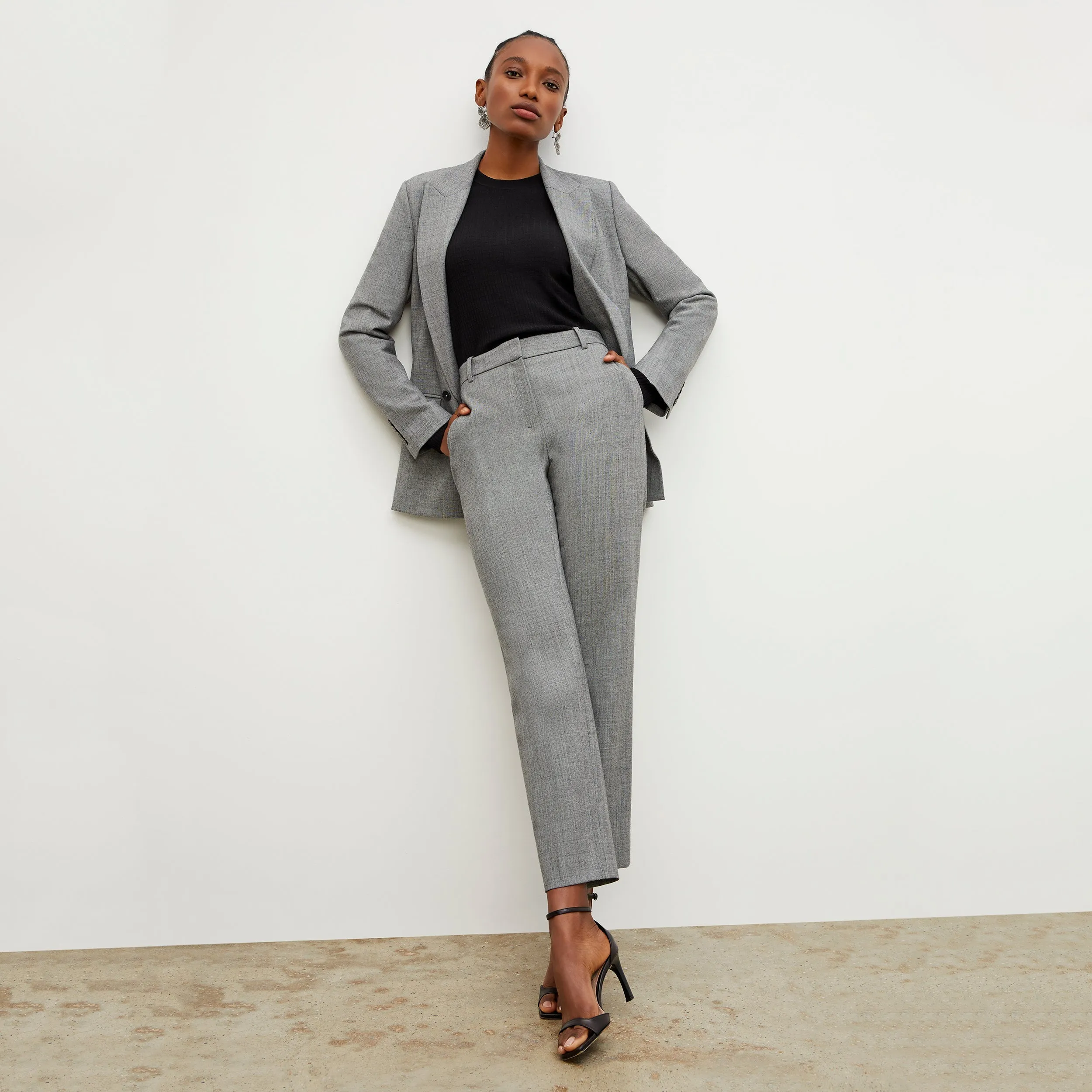 O'Hara Boyfriend Blazer - Sharkskin :: Black / White