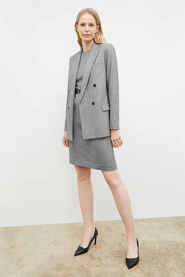 O'Hara Boyfriend Blazer - Sharkskin :: Black / White