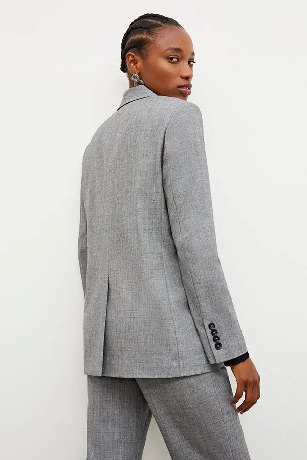 O'Hara Boyfriend Blazer - Sharkskin :: Black / White