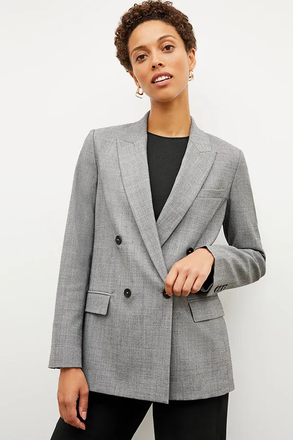 O'Hara Boyfriend Blazer - Sharkskin :: Black / White