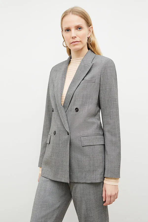 O'Hara Boyfriend Blazer - Sharkskin :: Black / White
