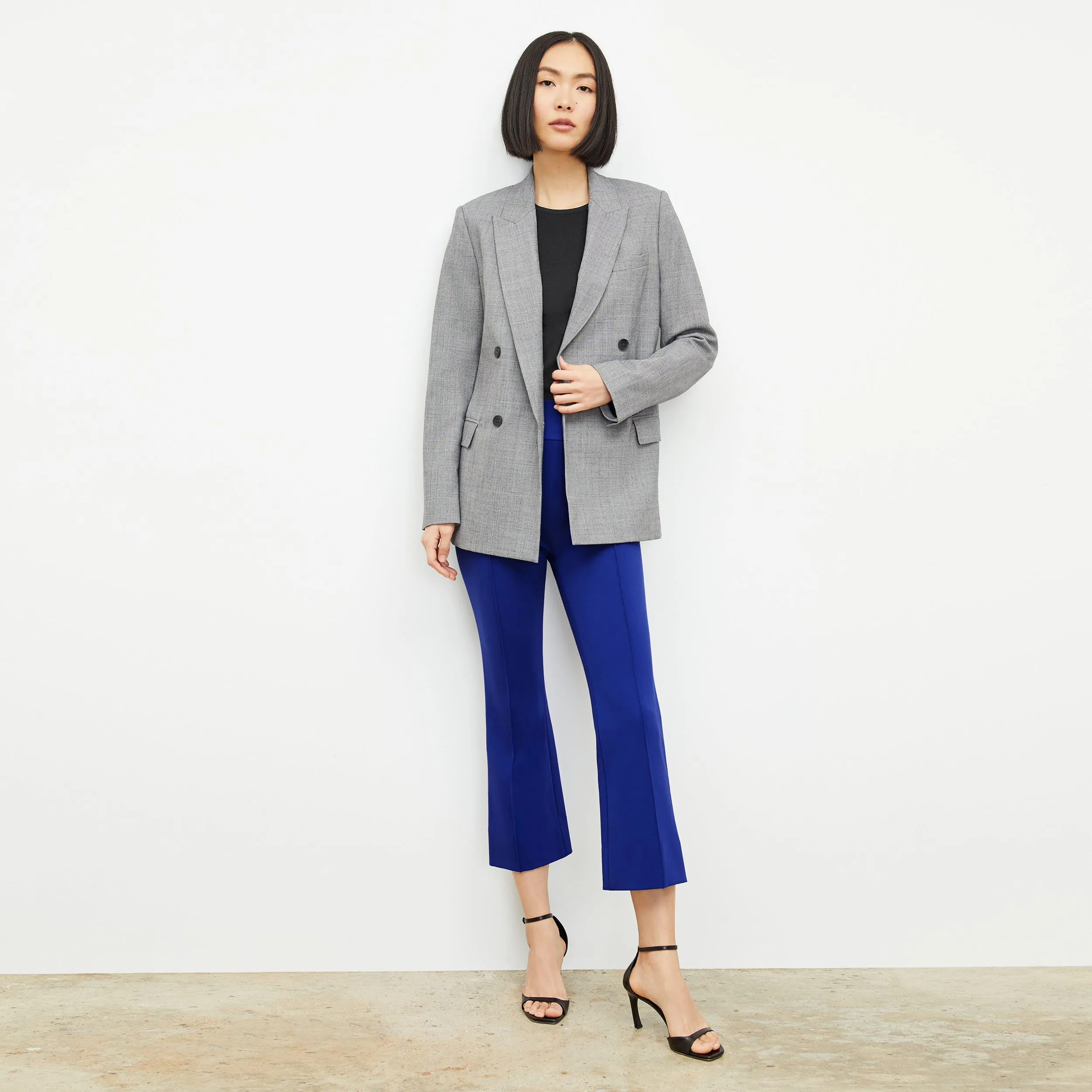 O'Hara Boyfriend Blazer - Sharkskin :: Black / White