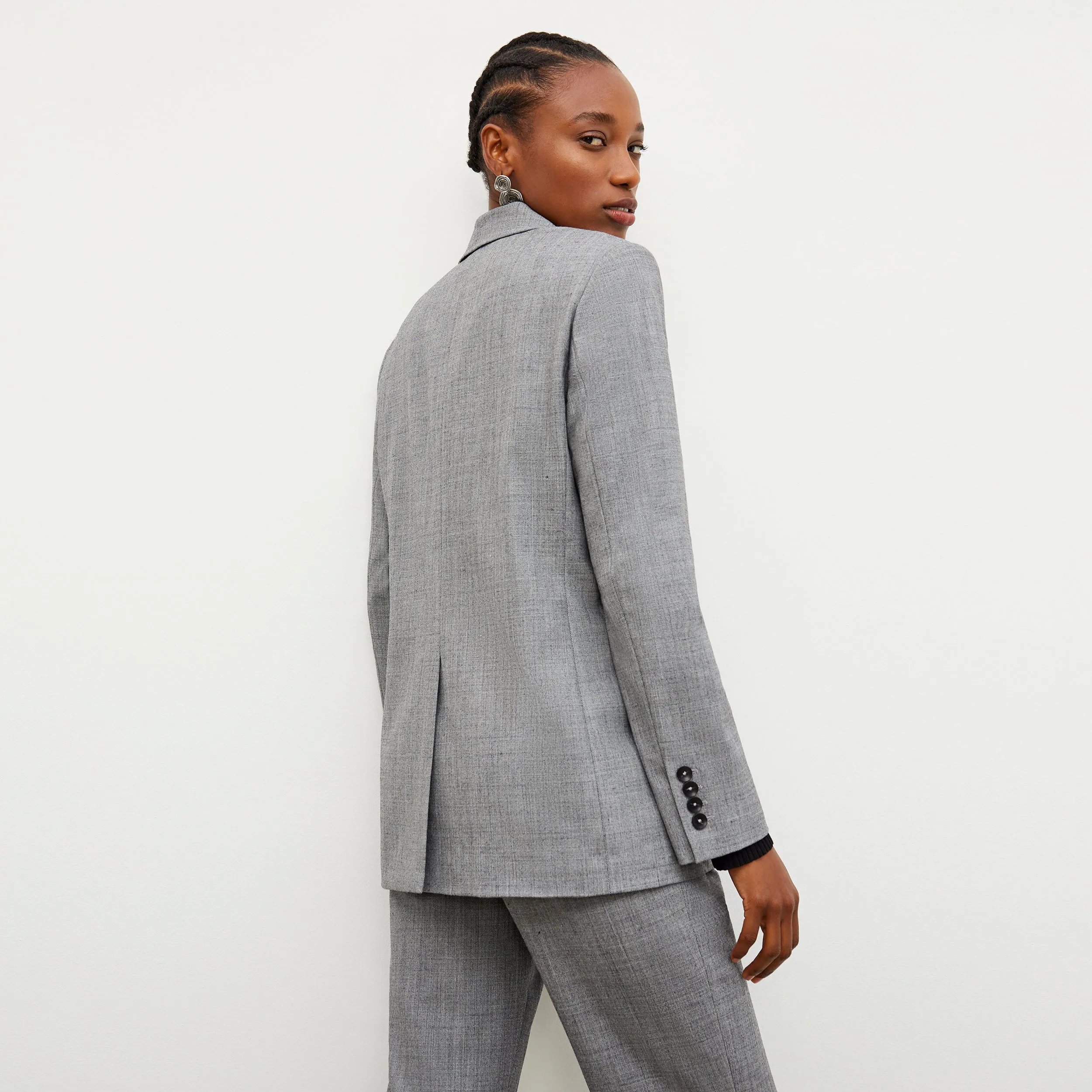 O'Hara Boyfriend Blazer - Sharkskin :: Black / White
