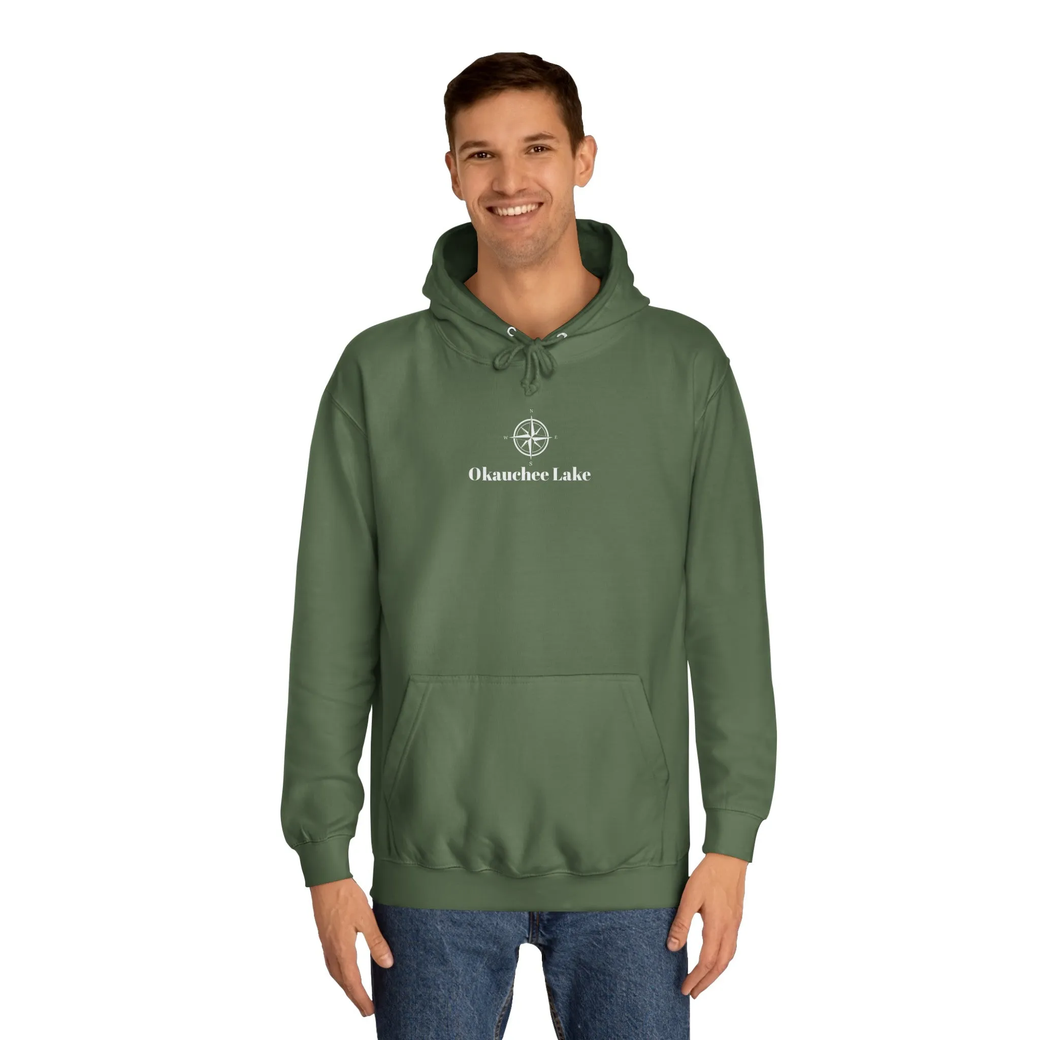 Okauchee Lake Compass Rose Medium Weight Hoodie