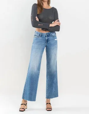 Olivia Mid Rise Wide Leg Jeans In Vouchsafe