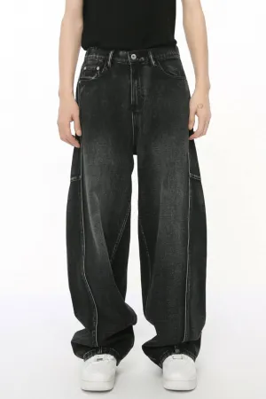 Panelled Straight Leg Jeans – Built for Comfort
