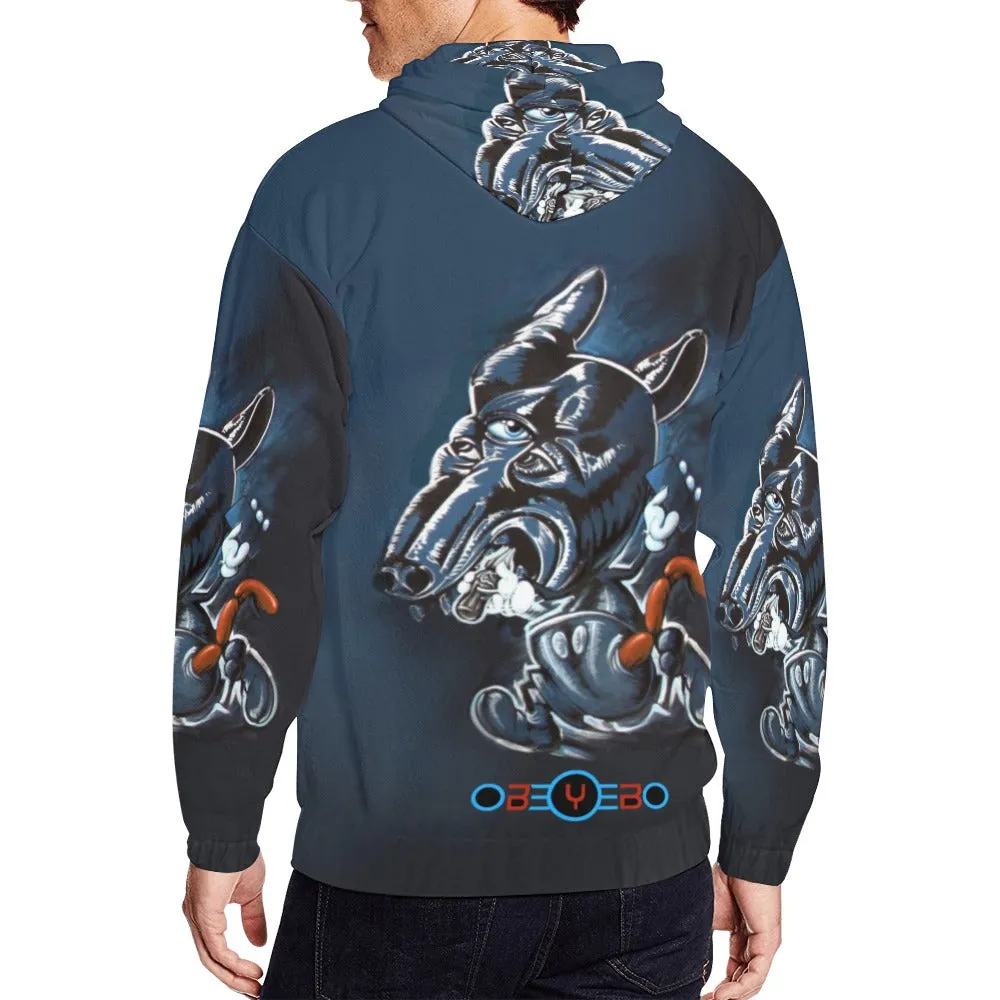 Panspermia Orion Dog Men's Full Zip Hoodie
