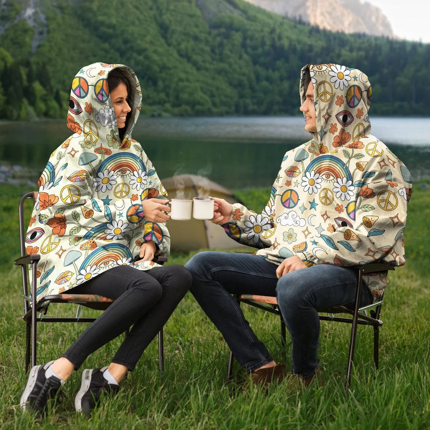 Peace And Love | Wearable Blanket Hoodie