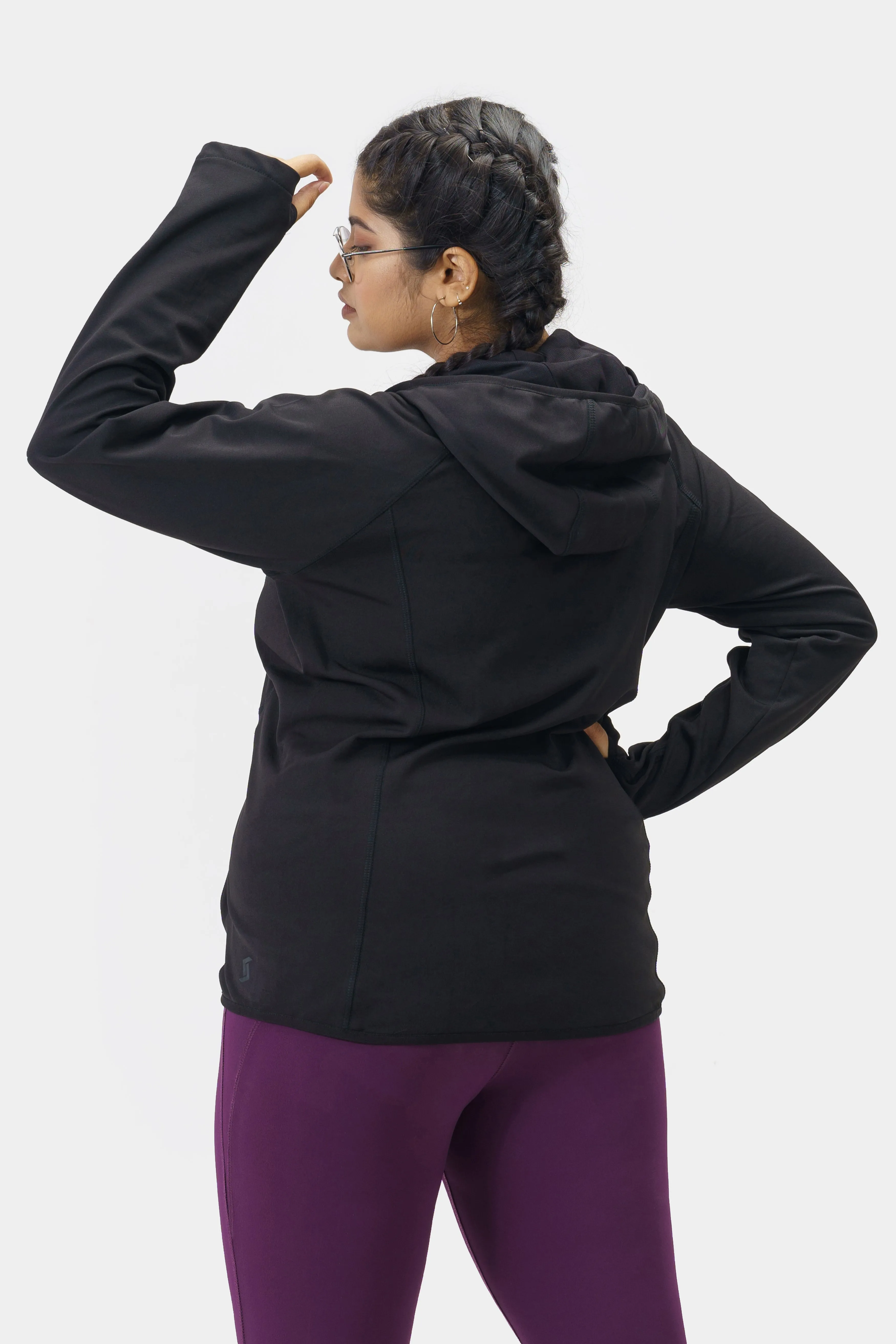 Performance Hooded Jacket: Black
