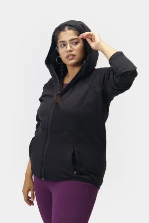 Performance Hooded Jacket: Black