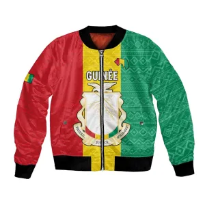Personalised Afro Guinea Bomber Jacket Coat Of Arms Flag Style LT15