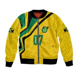 Personalised Jamaica Football Bomber Jacket Reggae Boyz Retro WC 1998 Inspired LT7