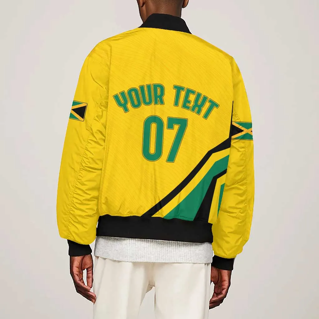 Personalised Jamaica Football Bomber Jacket Reggae Boyz Retro WC 1998 Inspired LT7