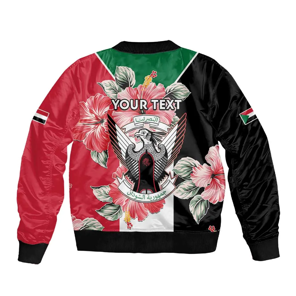 Personalized Afro Sudan Sleeve Zip Bomber Jacket Happy Independence Day LT15