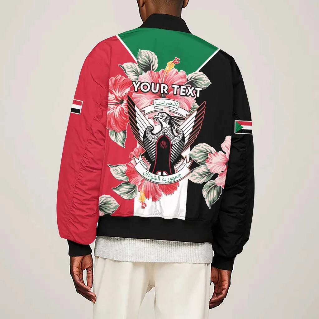 Personalized Afro Sudan Sleeve Zip Bomber Jacket Happy Independence Day LT15
