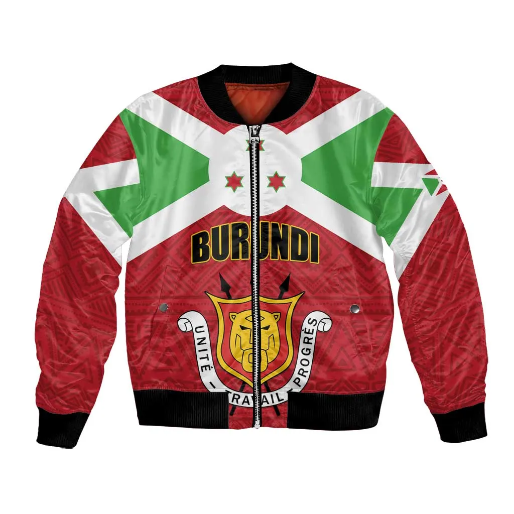 Personalized Burundi Bomber Jacket Coat Of Arms African Pattern LT01