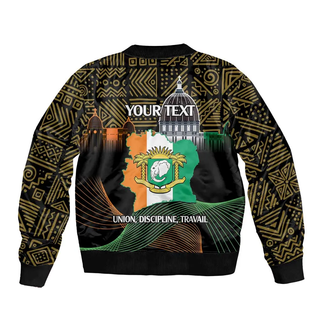Personalized Cote dIvoire Independence Day Bomber Jacket Ivory Coast Elephant African Pattern LT14
