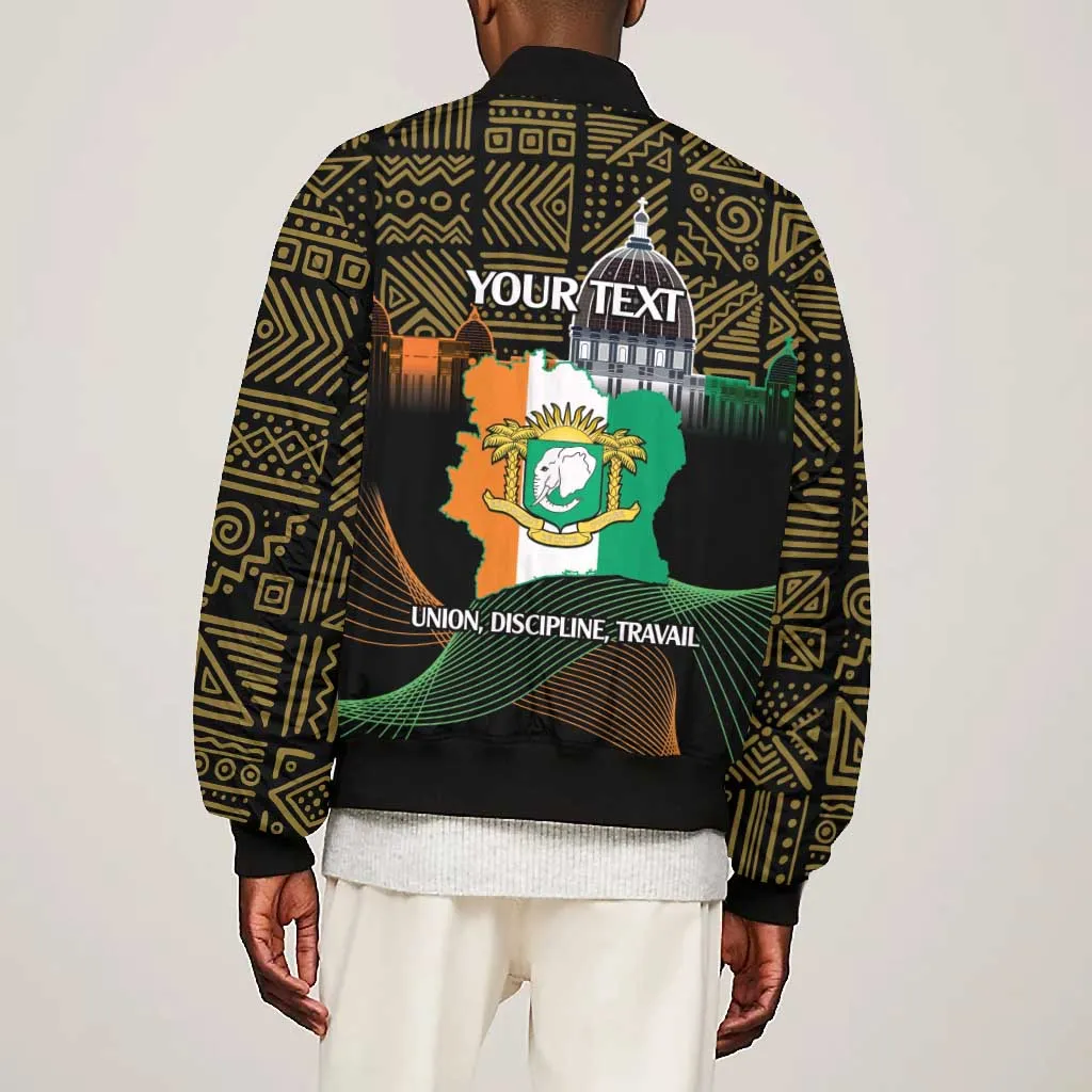 Personalized Cote dIvoire Independence Day Bomber Jacket Ivory Coast Elephant African Pattern LT14