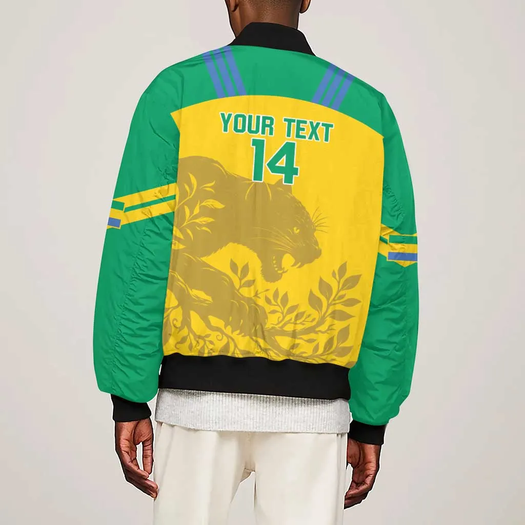 Personalized Gabon Football Sleeve Zip Bomber Jacket Allez Les Pantheres LT14
